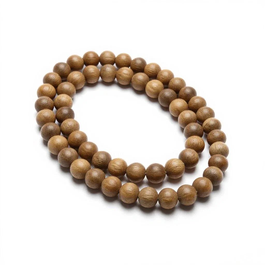 Prayer bead strand isolated on a white background