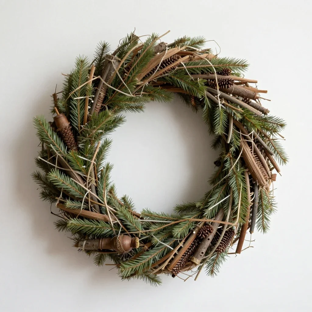 Advent wreath isolated on a white background