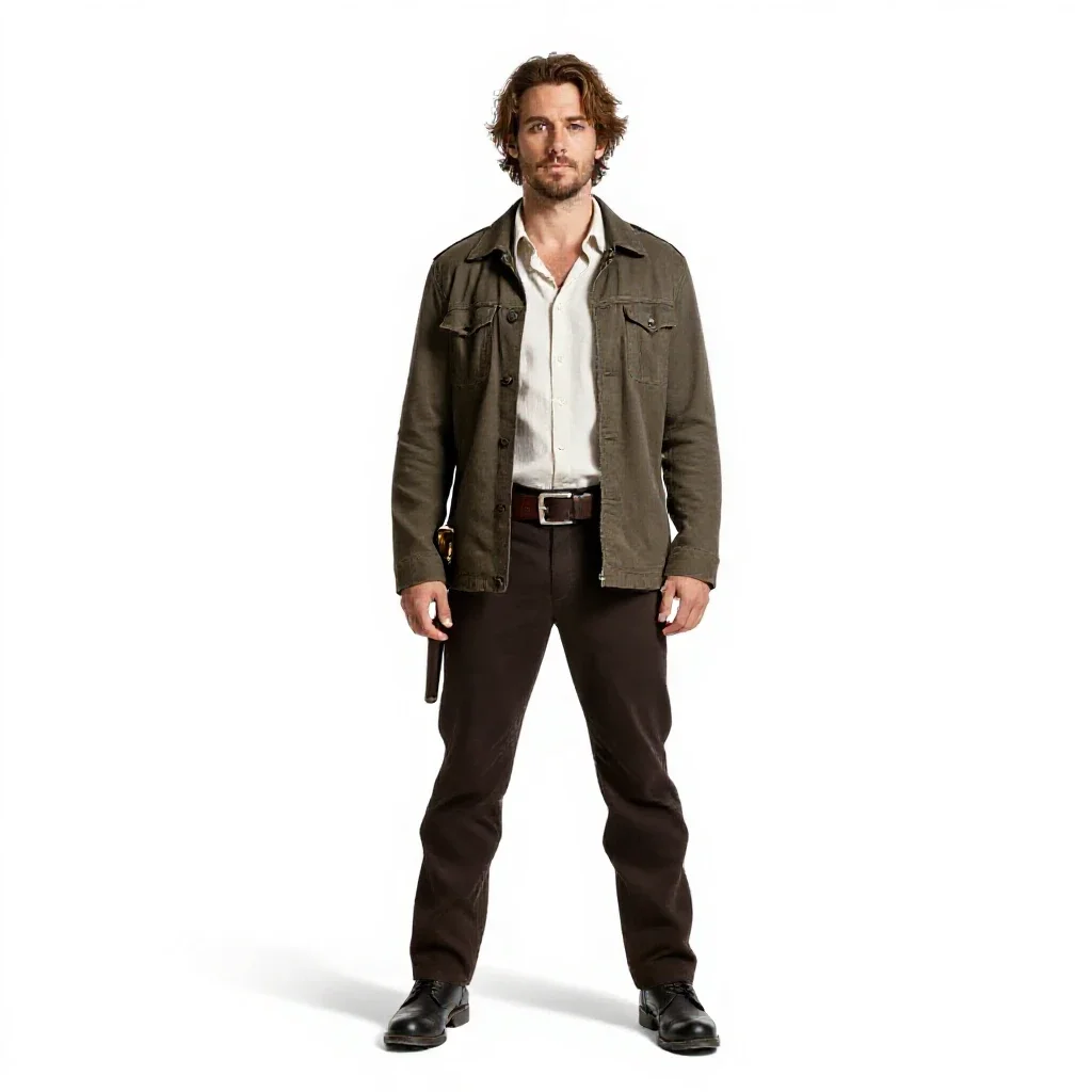 Sky pirate captain isolated on a white background