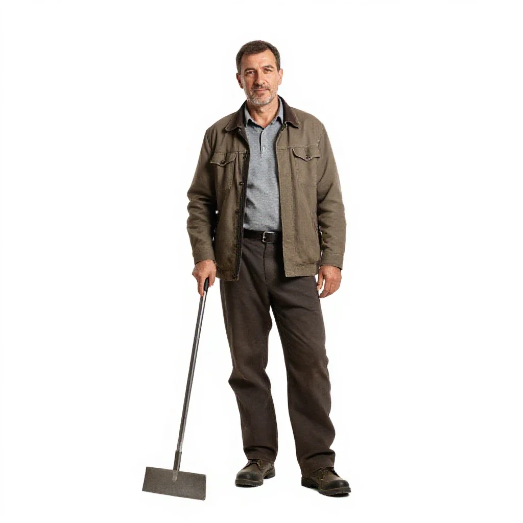 Georgian chimney sweep isolated on a white background