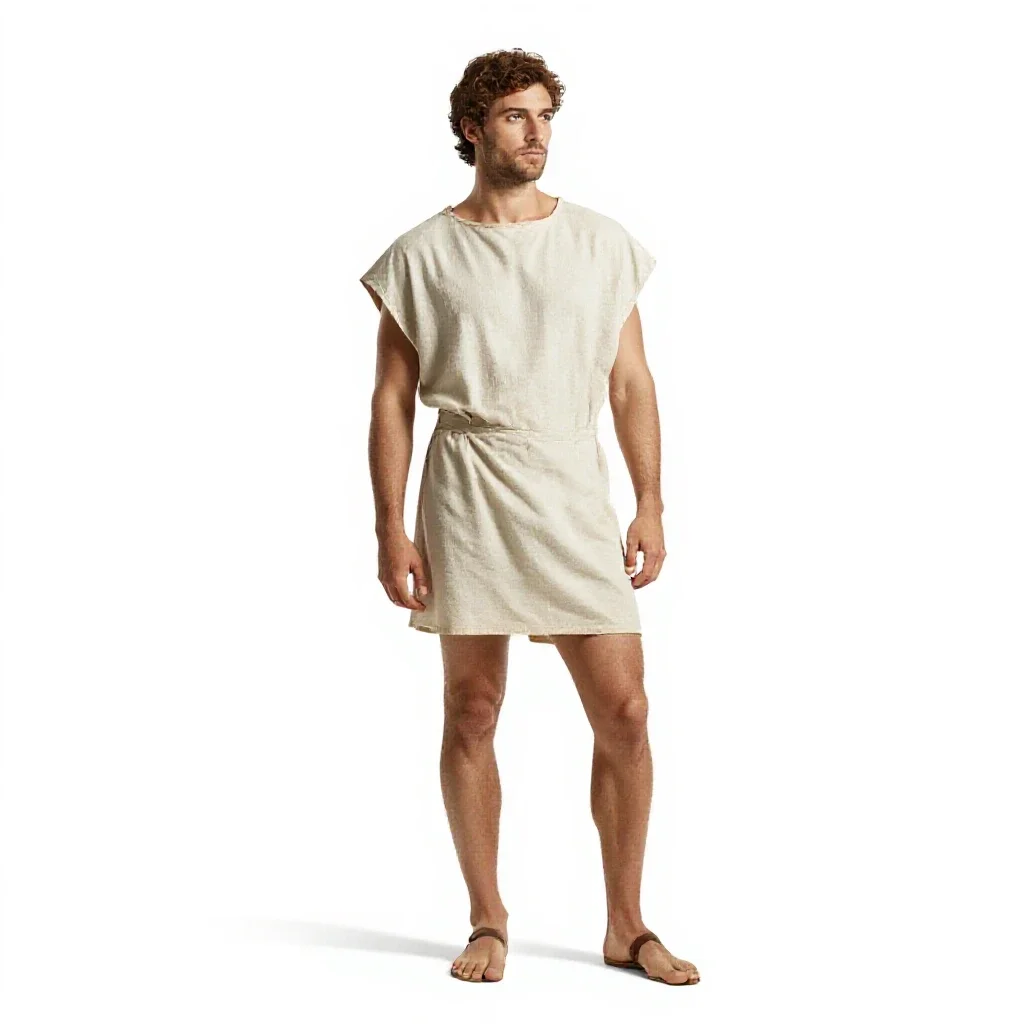 Greek hoplite isolated on a white background