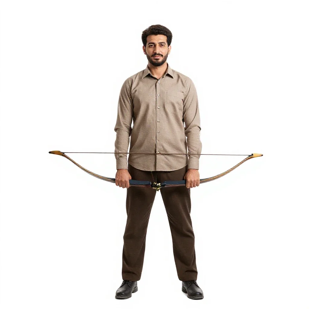 Persian archer isolated on a white background