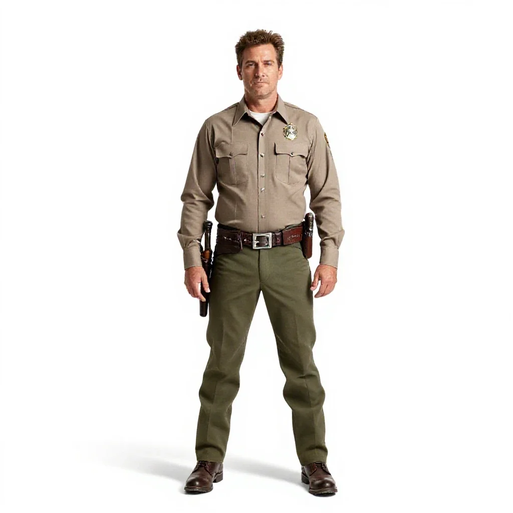 Wild West sheriff isolated on a white background