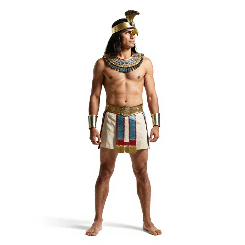 Aztec eagle warrior isolated on a white background