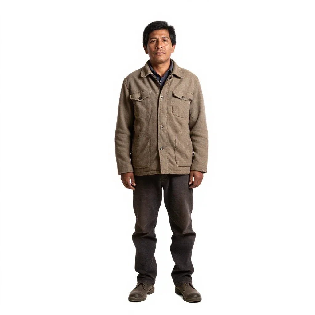 Inca quipu keeper isolated on a white background
