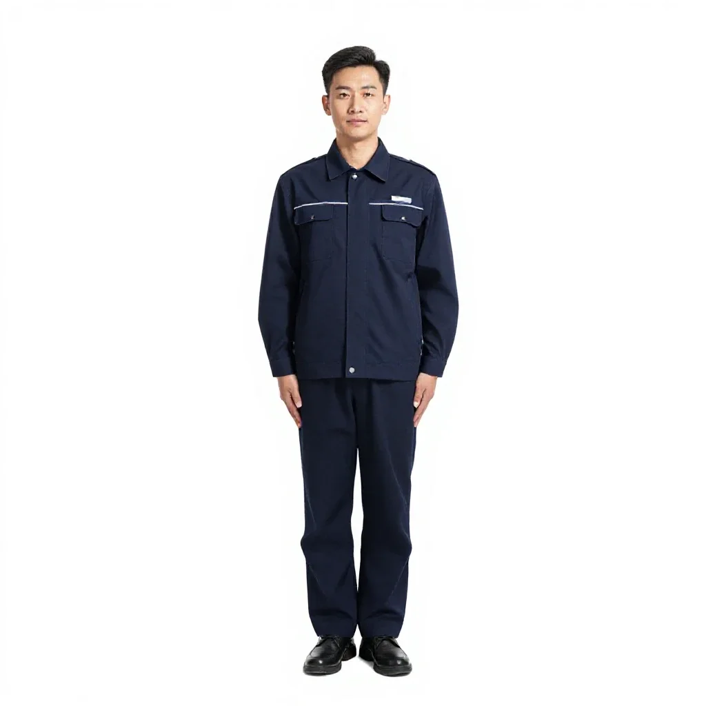 Bus driver in uniform isolated on a white background