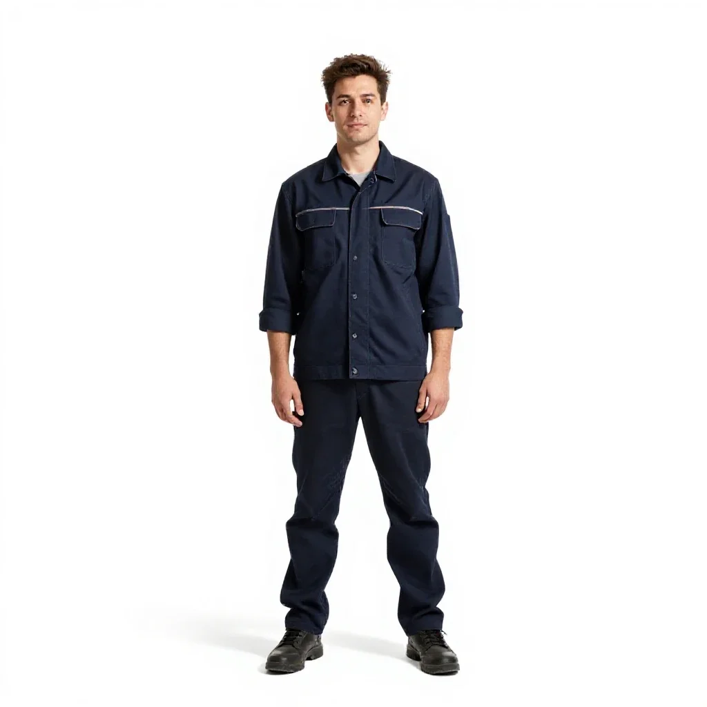 Stage lighting technician isolated on a white background