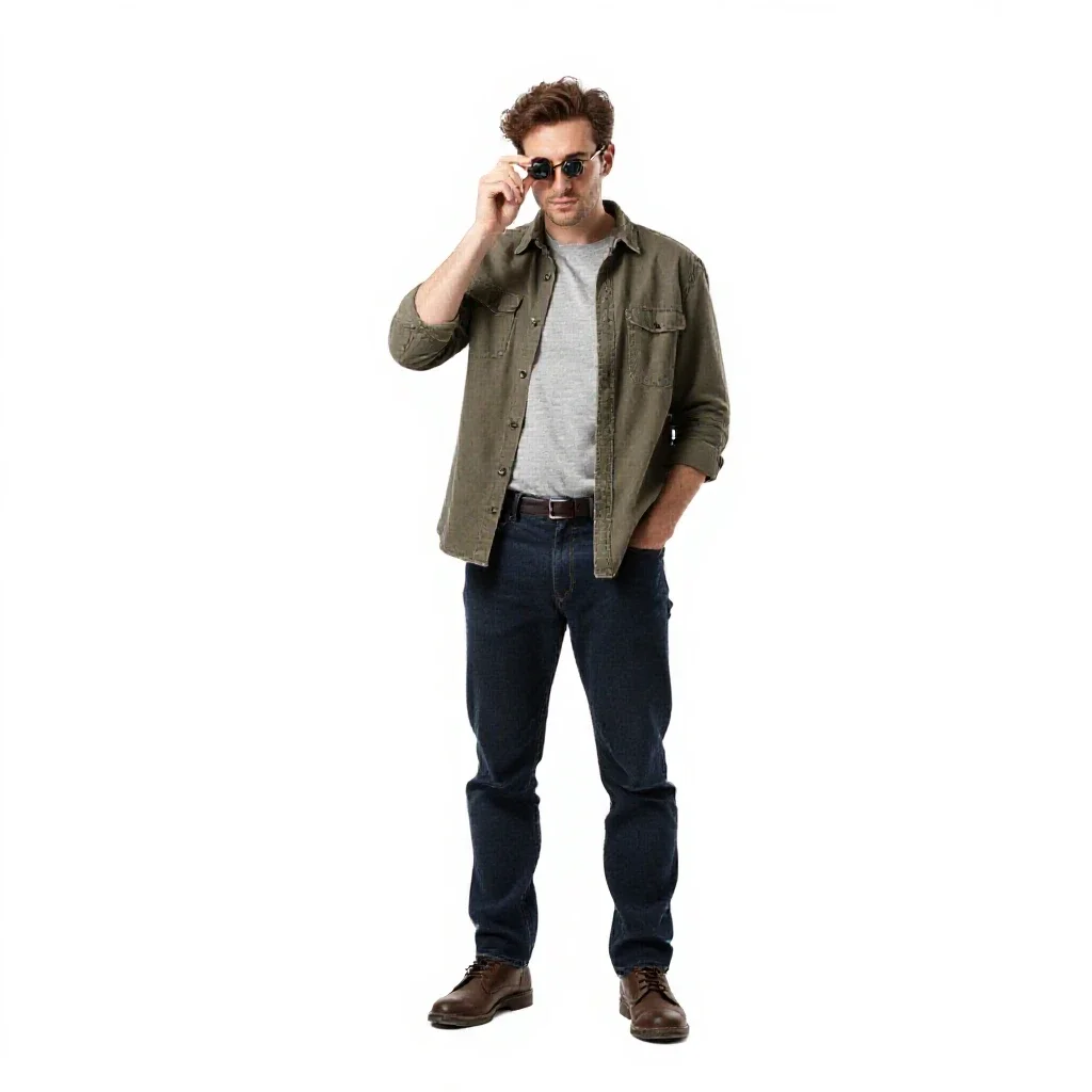 Watchmaker with a loupe isolated on a white background