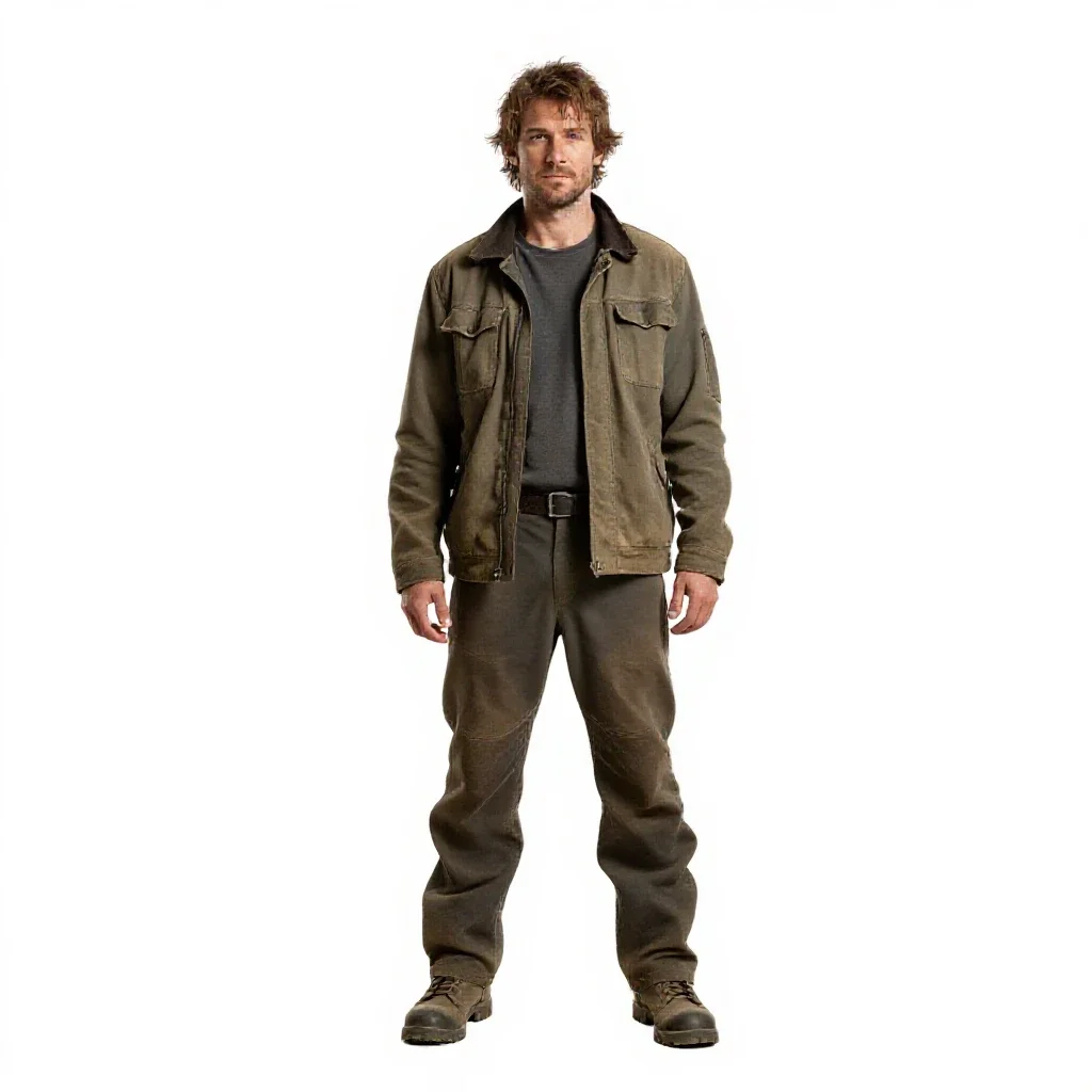 Dust-worn scavenger isolated on a white background