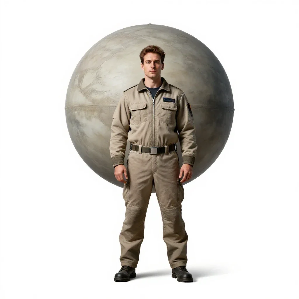 Gas giant balloon pilot isolated on a white background