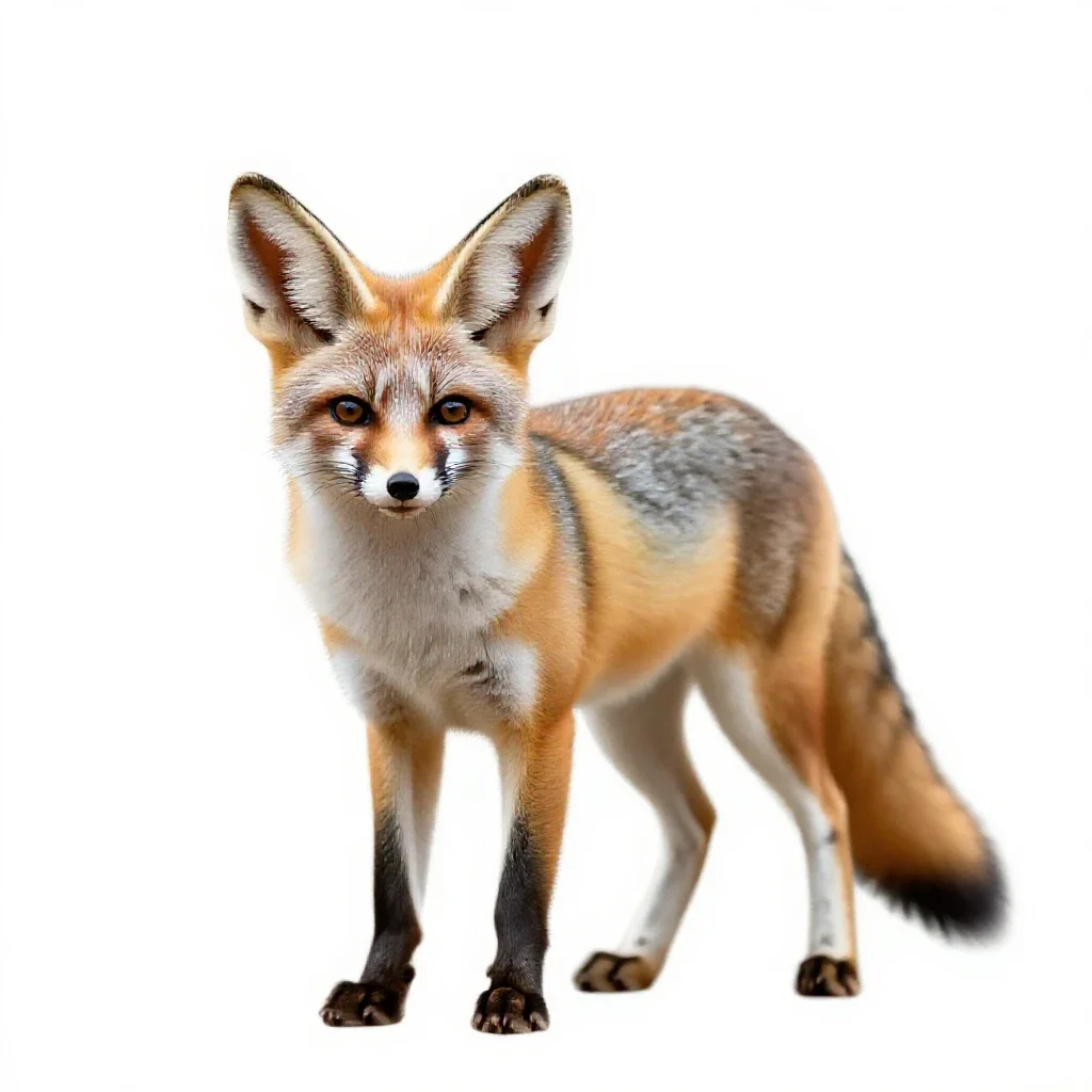 Fennec fox isolated on a white background
