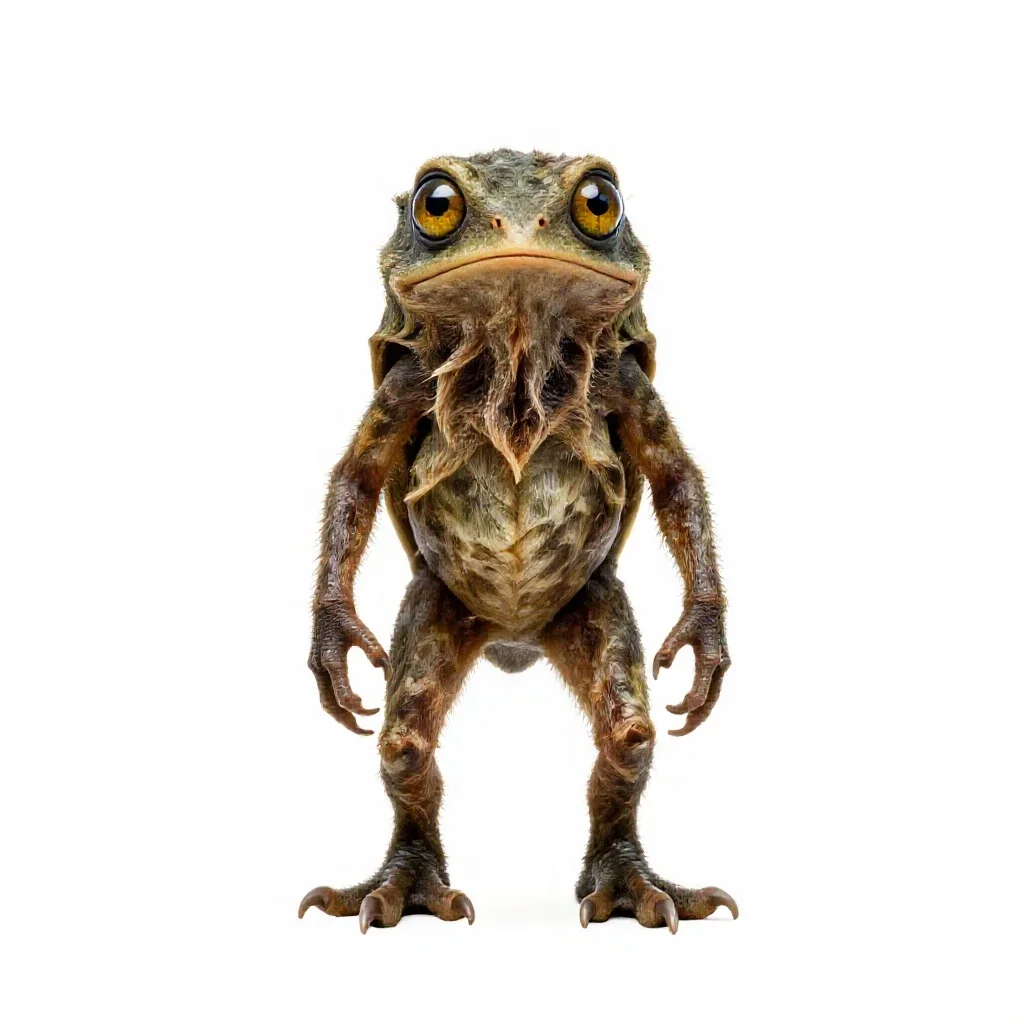 Lantern-eyed swamp wisp isolated on a white background