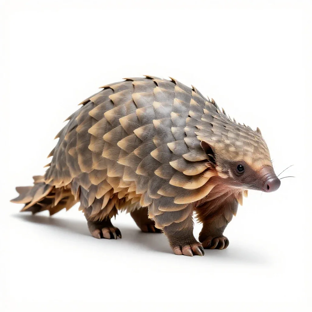 Pangolin isolated on a white background