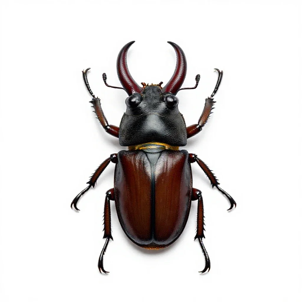 Stag beetle isolated on a white background