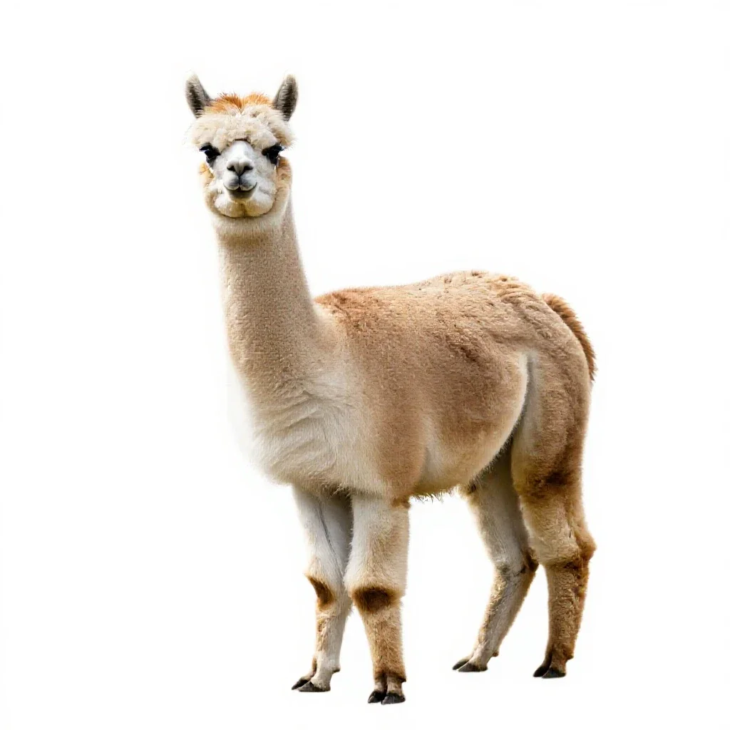 Alpaca isolated on a white background