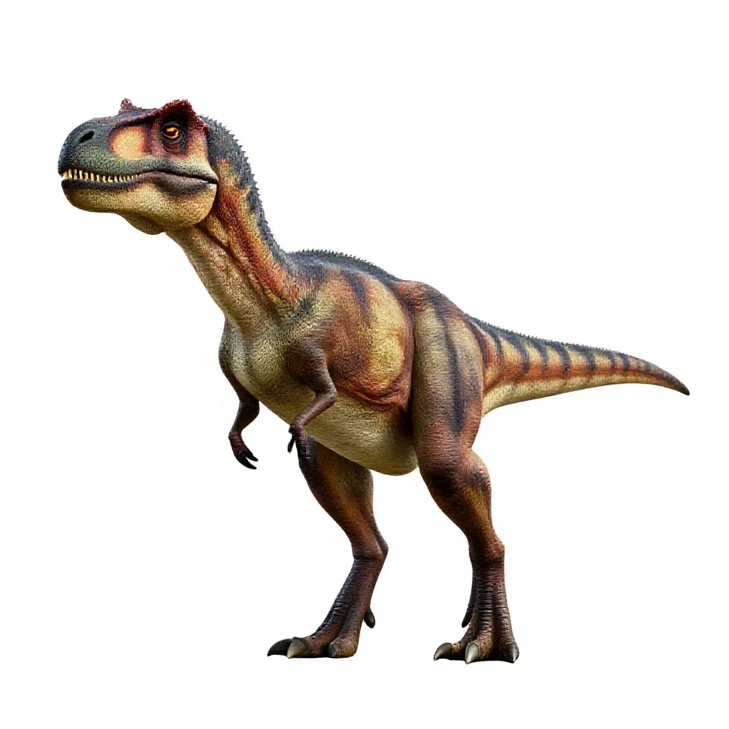 Deinonychus isolated on a white background