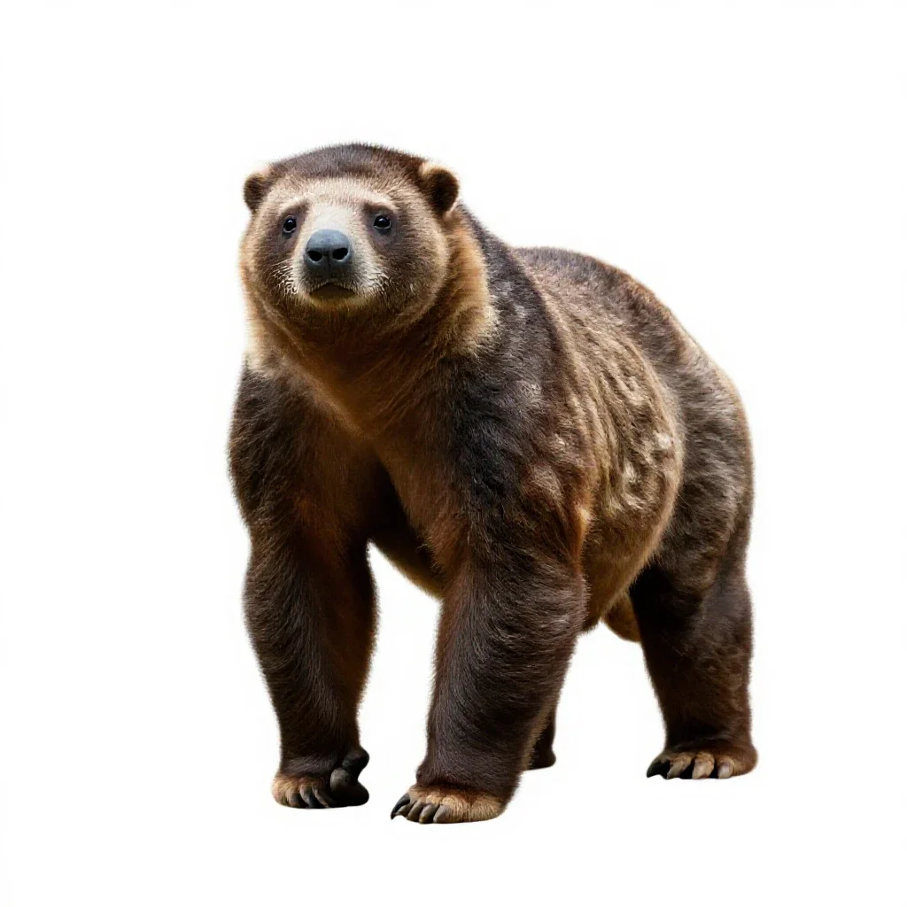 Giant ground sloth isolated on a white background