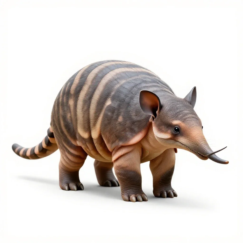Glyptodon isolated on a white background