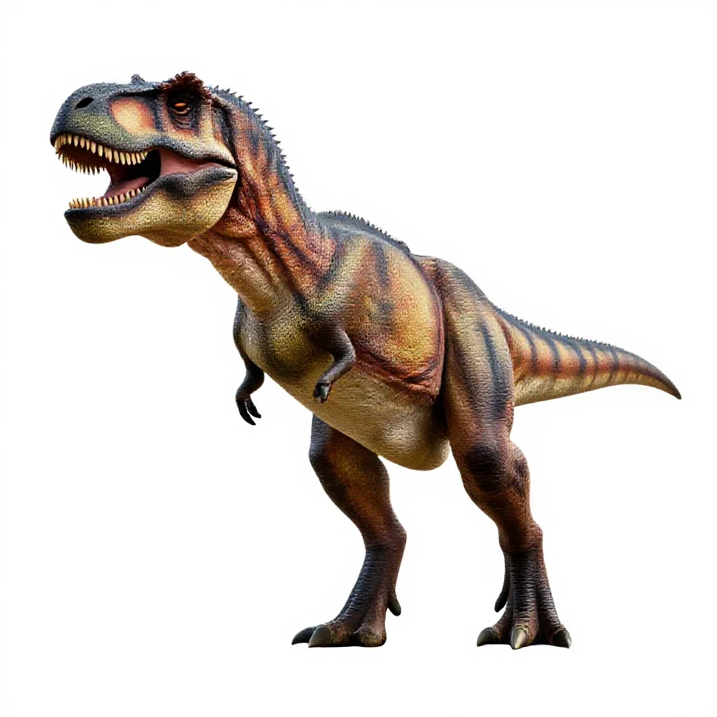 Tyrannosaurus rex isolated on a white background