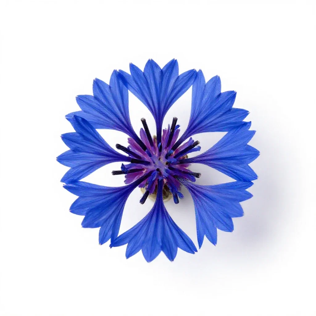 Cornflower isolated on a white background