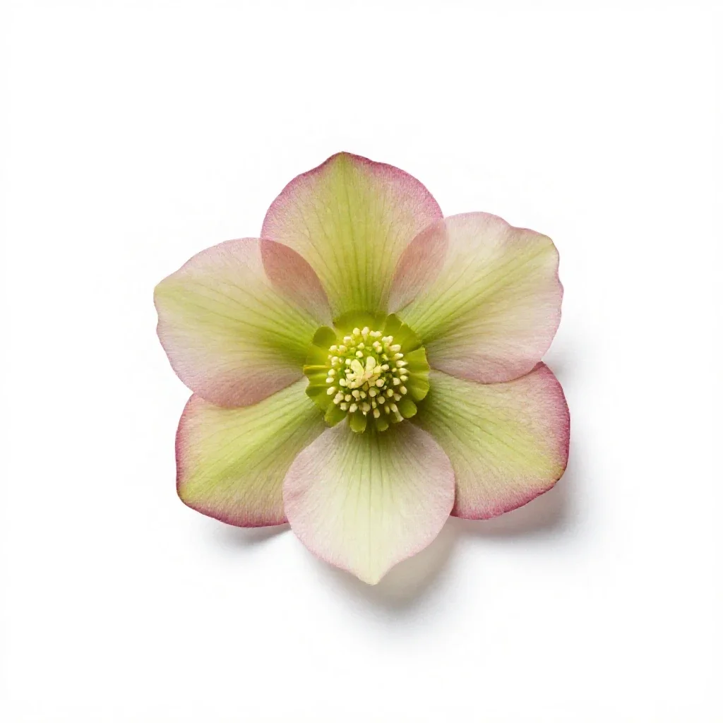 Hellebore nodding isolated on a white background