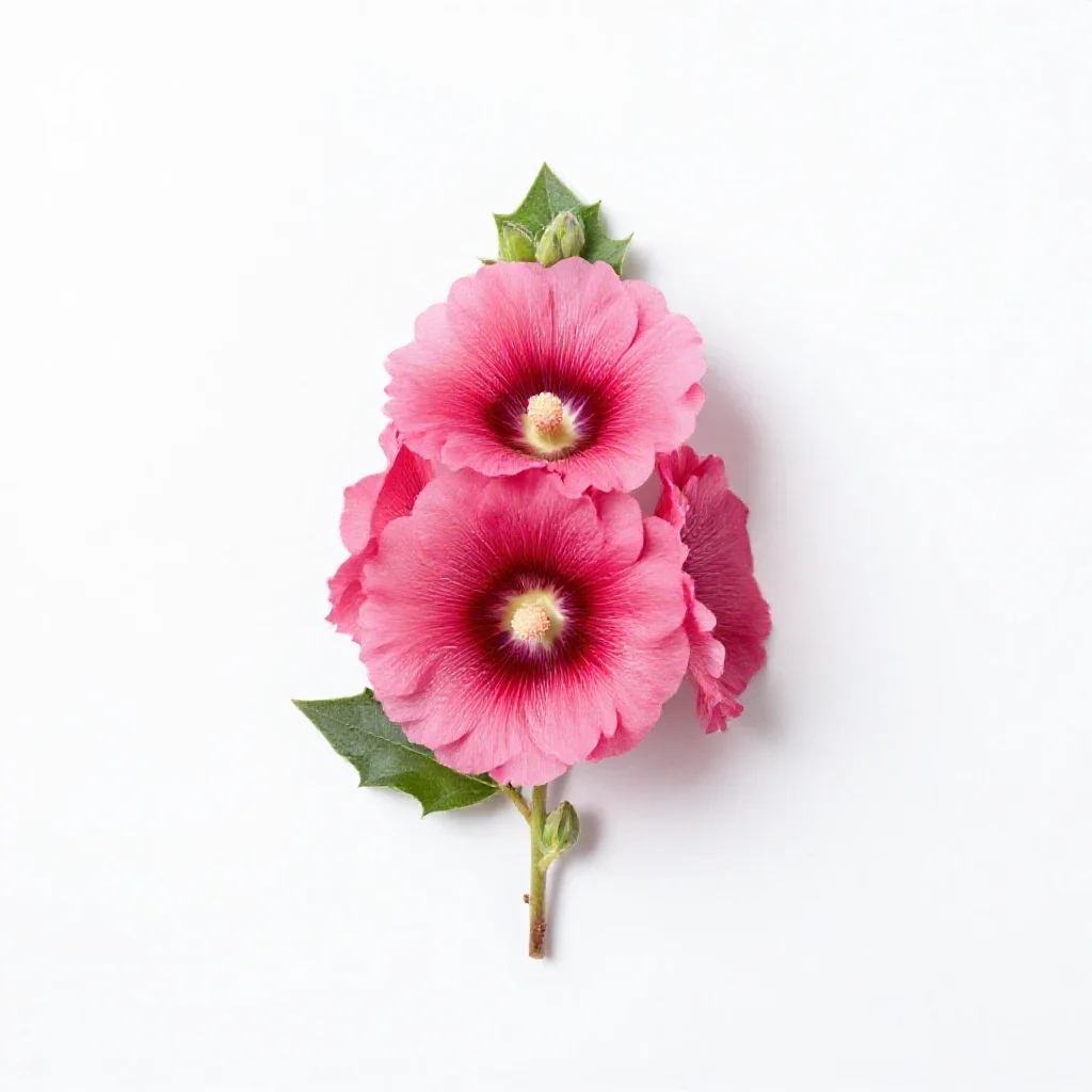 Hollyhock isolated on a white background