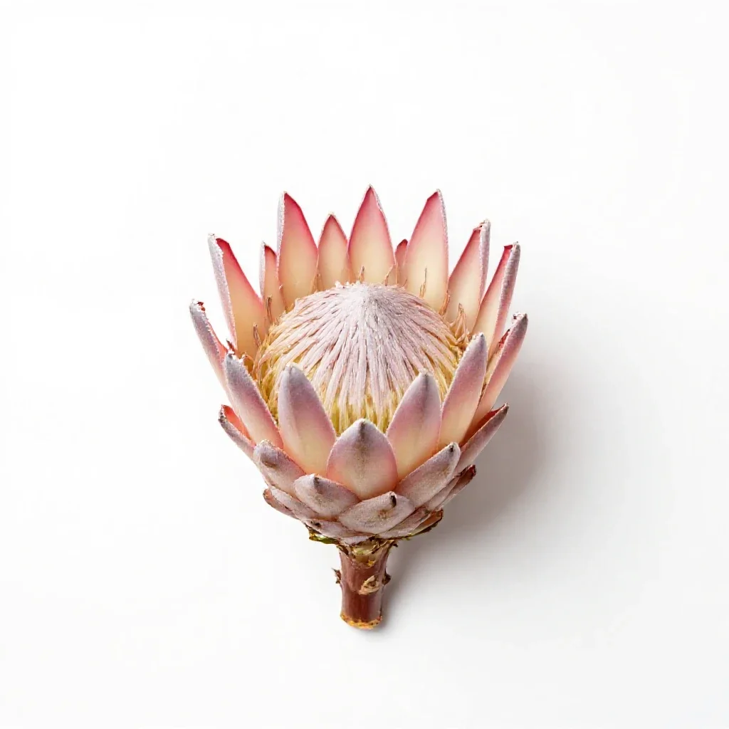 King protea isolated on a white background