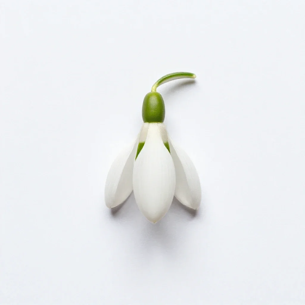 Snowdrop isolated on a white background