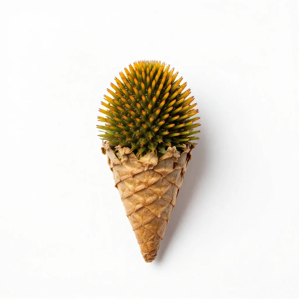Echinacea cone isolated on a white background
