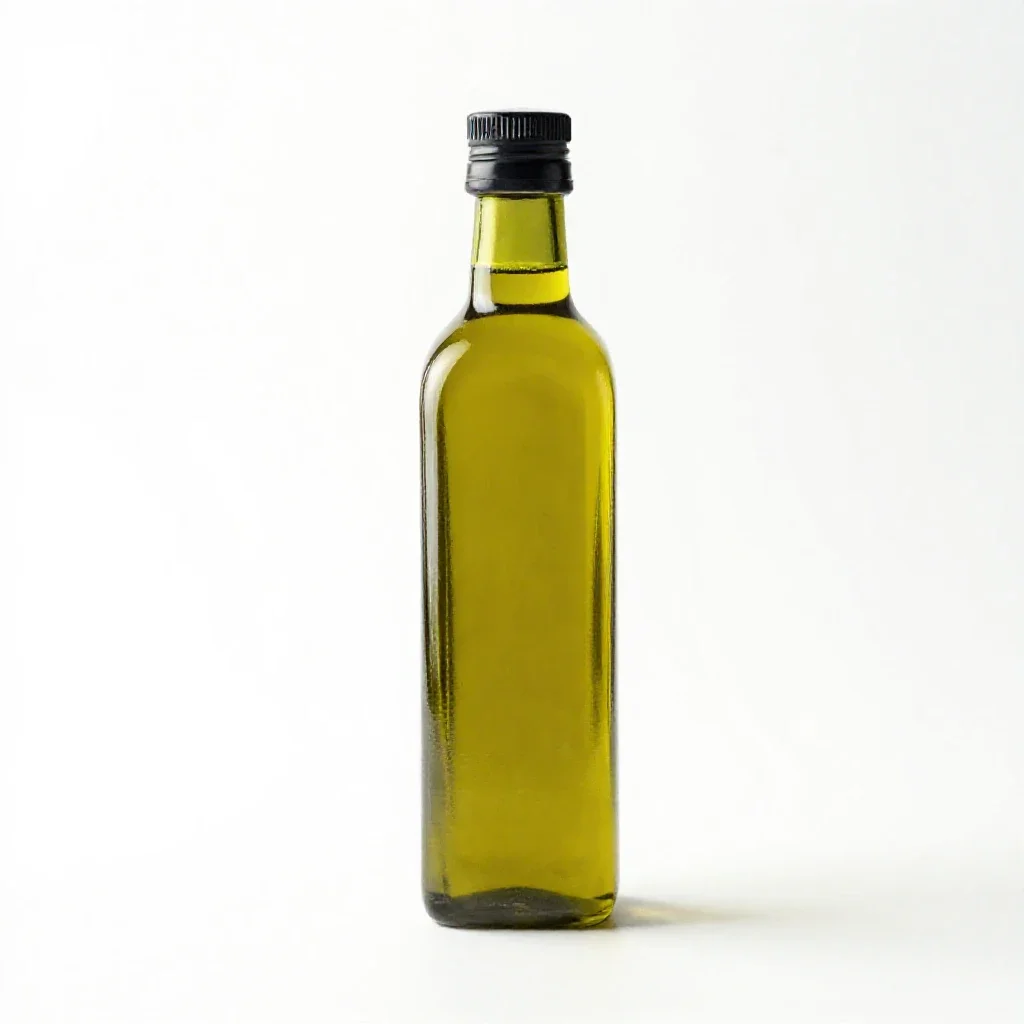 Bottle of olive oil isolated on a white background