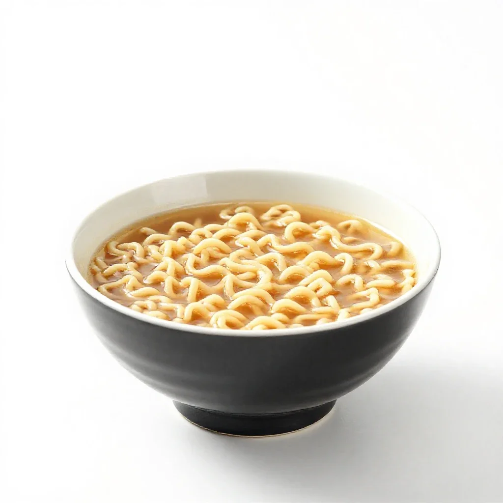 Bowl of ramen isolated on a white background