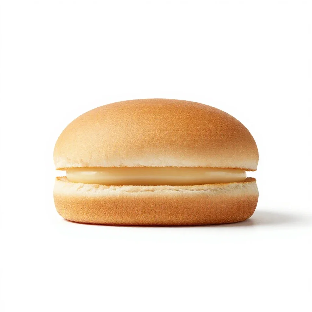 Burger with a brioche bun isolated on a white background
