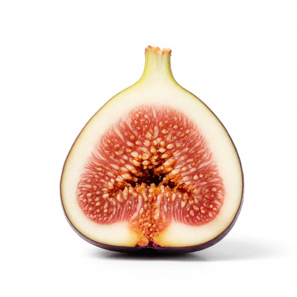 Fig cut open isolated on a white background