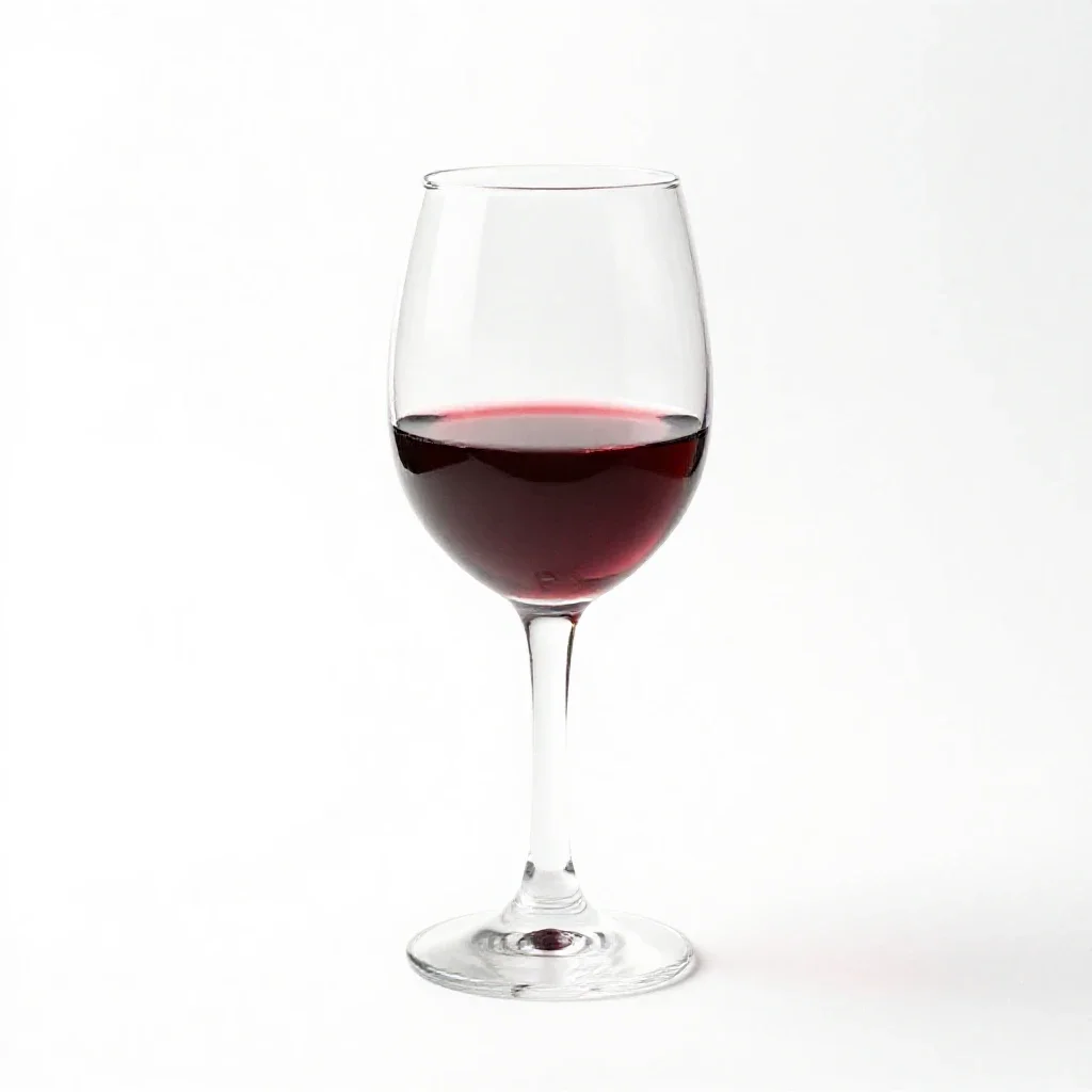 Glass of red wine isolated on a white background