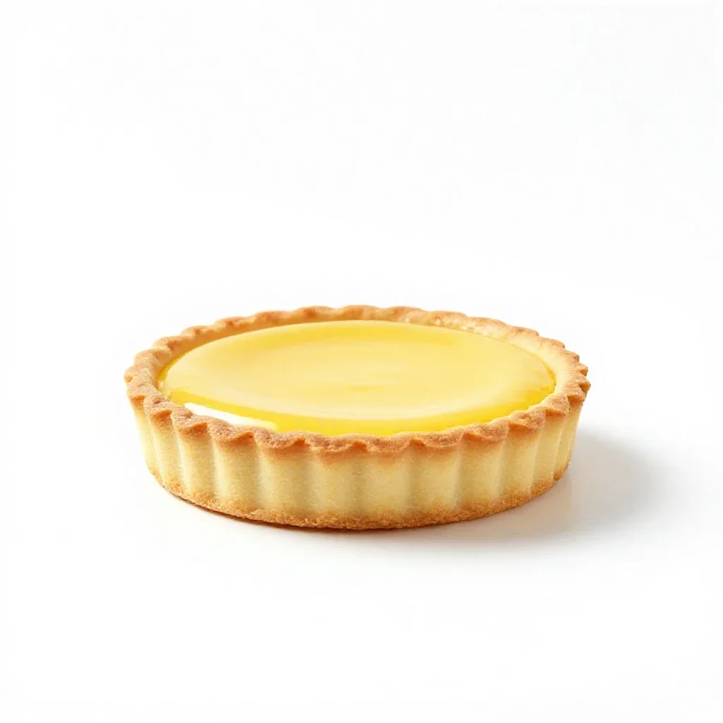 Lemon tart isolated on a white background