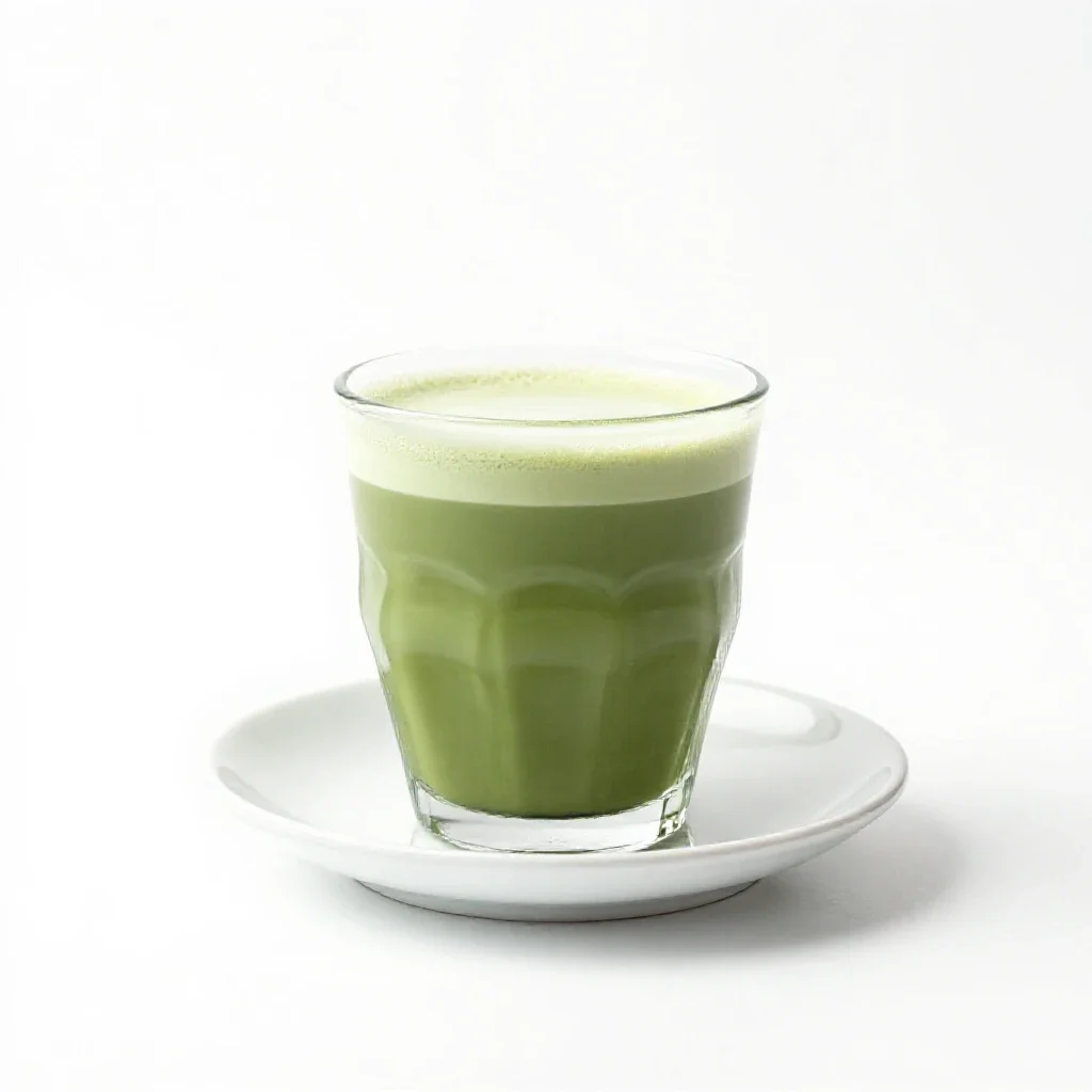 Matcha latte isolated on a white background