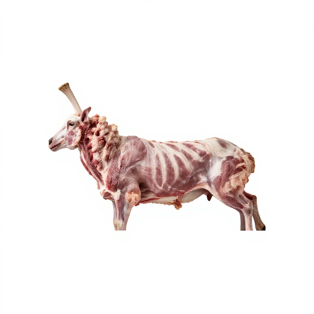 Rack of lamb isolated on a white background