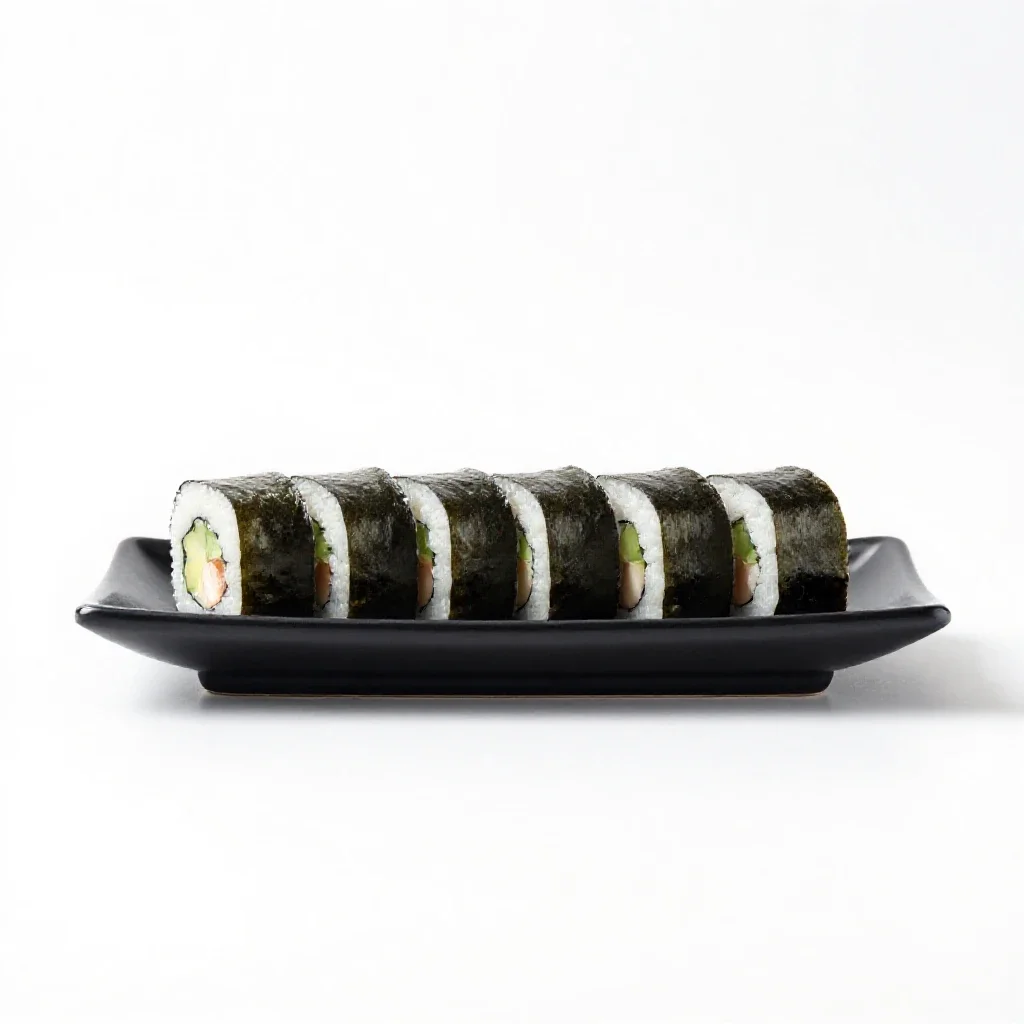 Sushi platter isolated on a white background