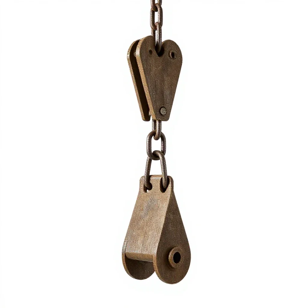 Chain hoist isolated on a white background