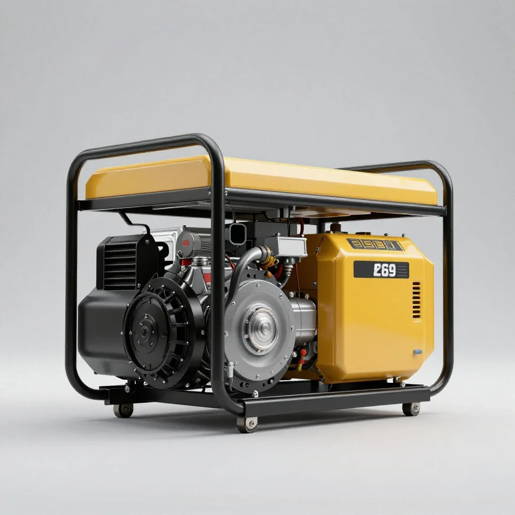 Diesel generator isolated on a white background