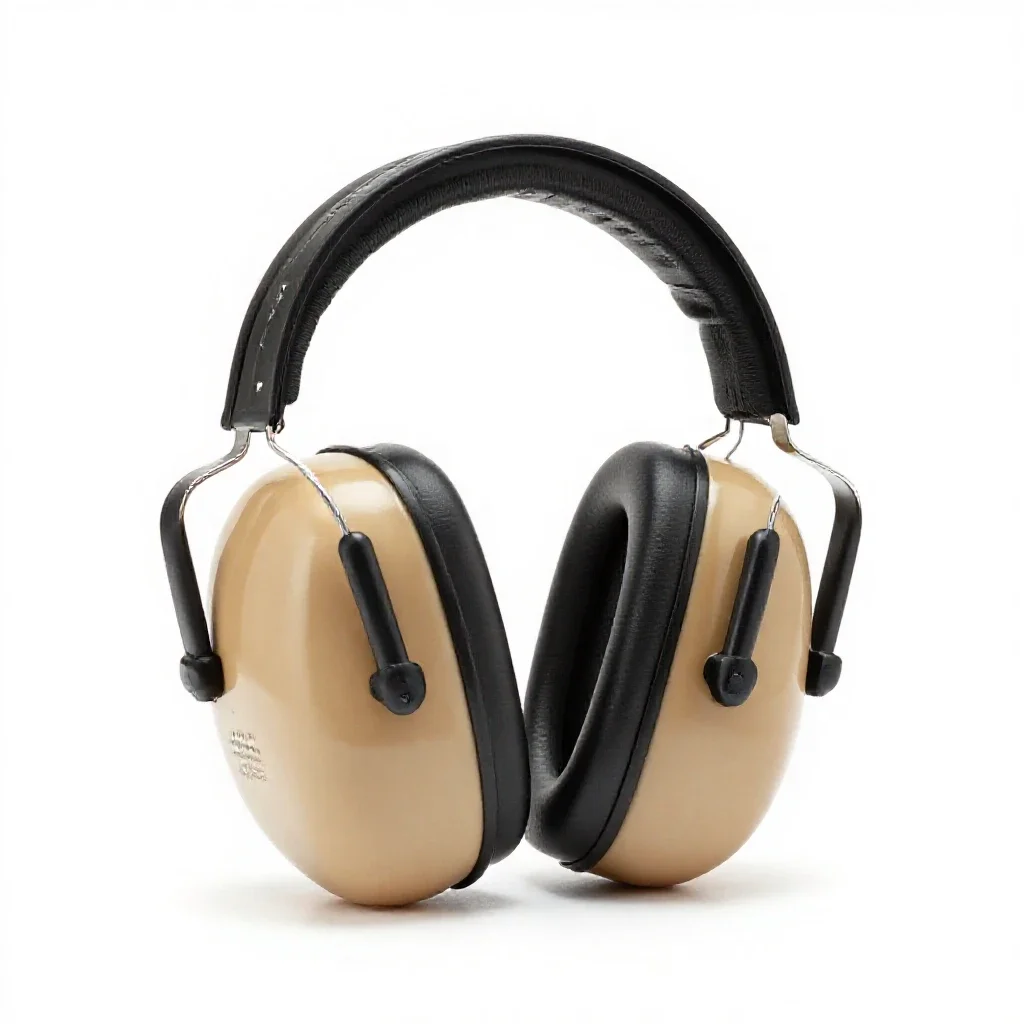 Hearing protection earmuff isolated on a white background