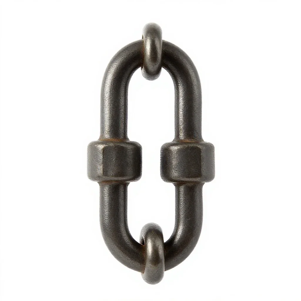 Heavy shackle isolated on a white background