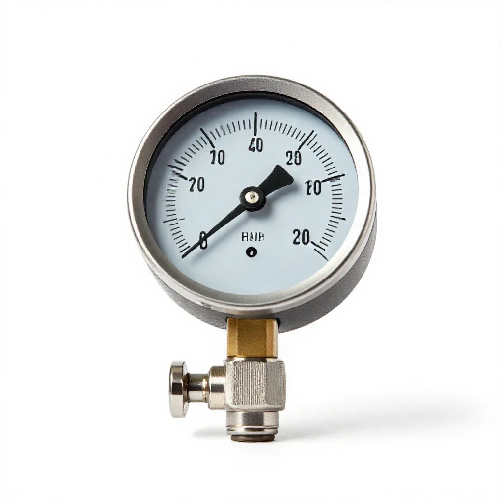 Pressure gauge isolated on a white background