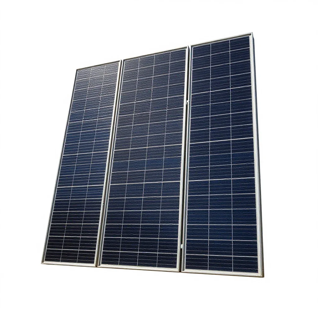 Solar panel array module isolated on a white background