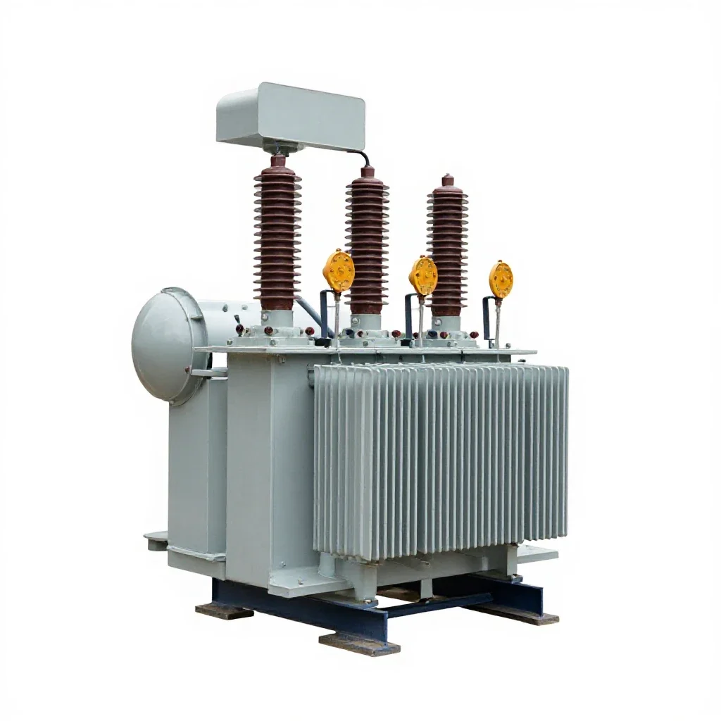 Transformer substation model isolated on a white background