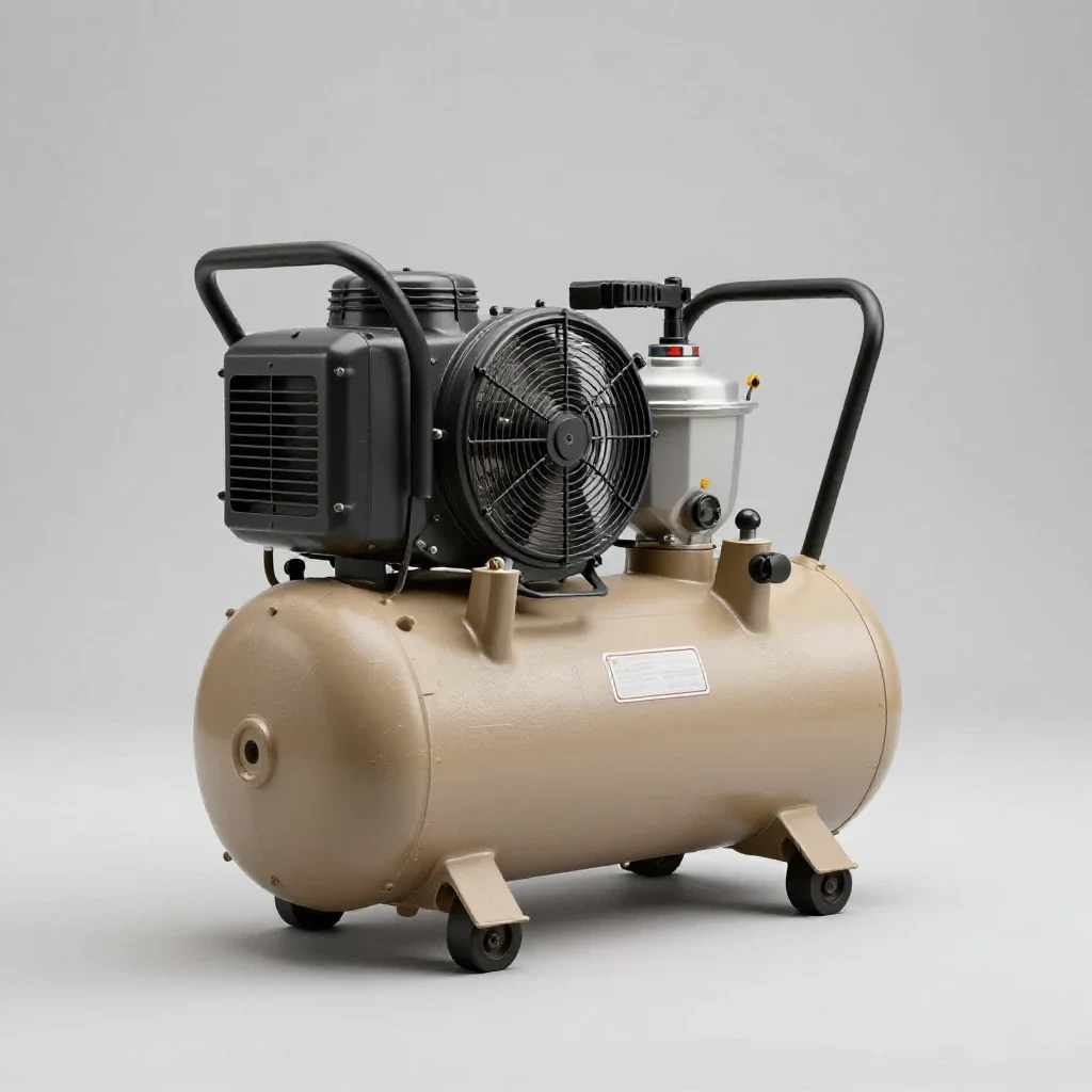 Air compressor isolated on a white background