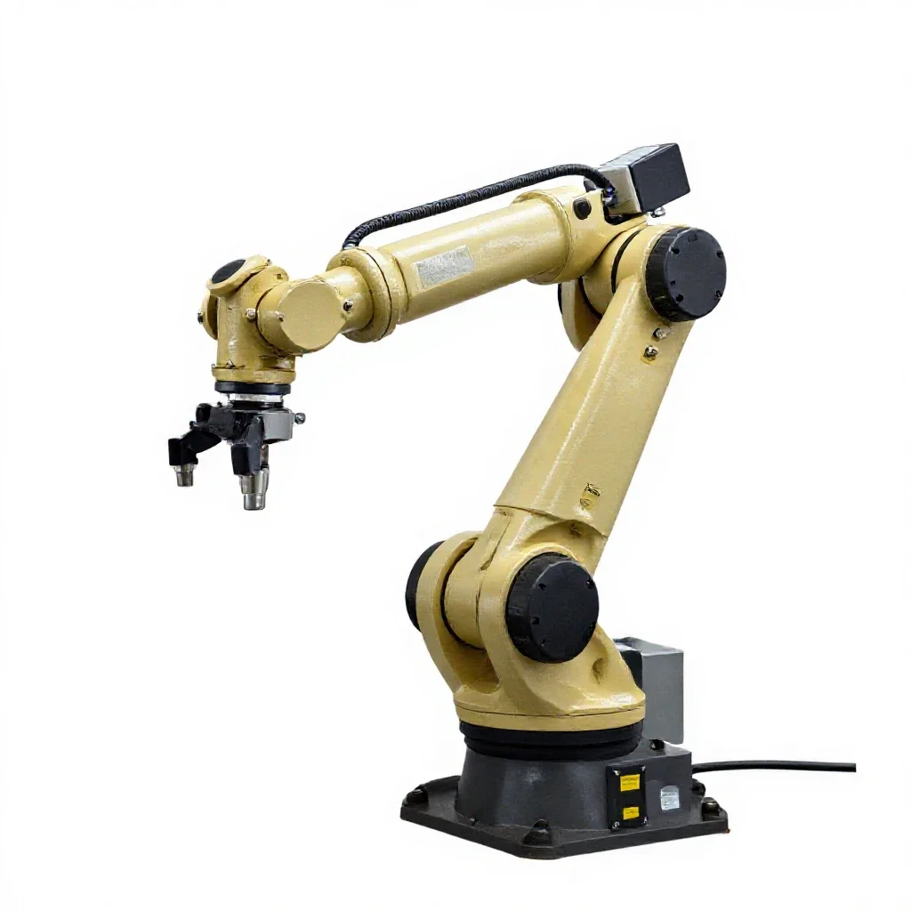 Industrial robot arm isolated on a white background