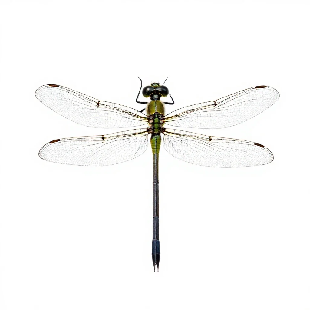 Damselfly isolated on a white background