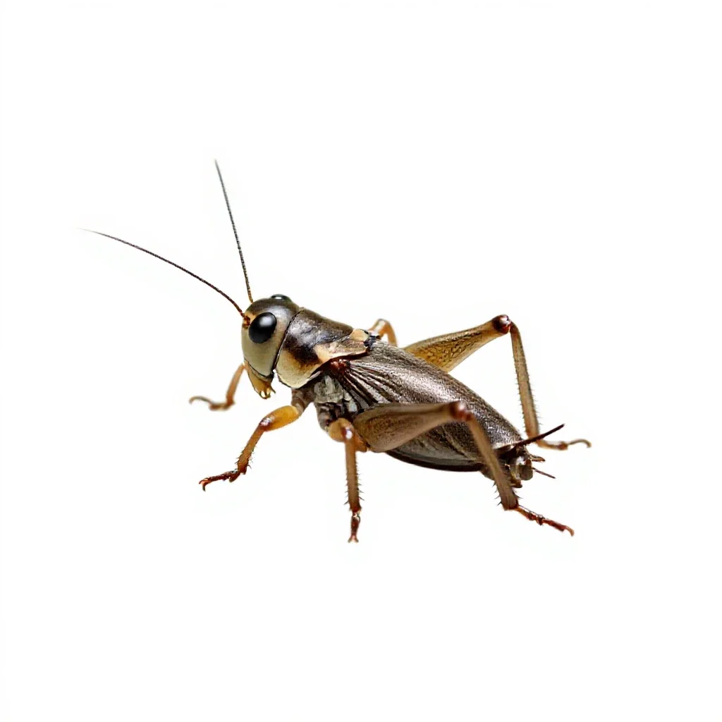 Field cricket isolated on a white background
