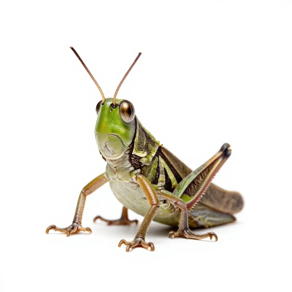 Grasshopper isolated on a white background